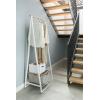 Brabantia – Linn Clothes Rack, Compact – Free Standing Clothing Rail – Clothes Storage – Hang, Air, or Dry Clothes – Sturdy Steel Frame & Bamboo Rod – 19 x 13 x 67 inches – Black(White)