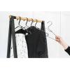 Brabantia – Linn Clothes Rack, Compact – Free Standing Clothing Rail – Clothes Storage – Hang, Air, or Dry Clothes – Sturdy Steel Frame & Bamboo Rod – 19 x 13 x 67 inches – Black(Black)
