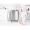 Brabantia Bo Hi Touch Top Kitchen Trash Can with Dual Compartments & Raised Legs | White | 2 x 8 Gal Inner Buckets | Soft-Close, Light Touch Opening, Stay-Open Lid | + Trash Bags(Matt Steel FPP)