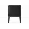 Brabantia Bo Laundry Hamper (White) Removable Laundry Bag 16 Gal, Ventilated Stylish Discreet Dirty Clothes Holder, Flat Back, Anti-Rust Materials for Bathroom Use(Matt Black)