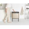 Brabantia Bo Touch Top Kitchen Trash Can with Single Compartment | Mineral Gray | 16 Gal Inner Bucket | Soft-Close Garbage Can, Light Touch Opening, Stay-Open Lid | Fits Against Wall | + Trash Bags(Metallic Gold)