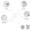 Brabantia HangOn Clothes Drying Rack | 82ft (25m) | White | Large Indoor Clothes Airer Laundry Stand with 2 Fold-Out Wings & Hanger Hooks, Folds Flat | Fits 2 Full Loads(Fresh White)