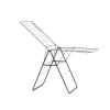 Brabantia HangOn Clothes Drying Rack | 82ft (25m) | White | Large Indoor Clothes Airer Laundry Stand with 2 Fold-Out Wings & Hanger Hooks, Folds Flat | Fits 2 Full Loads(Matt Black)