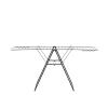 Brabantia HangOn Clothes Drying Rack | 82ft (25m) | White | Large Indoor Clothes Airer Laundry Stand with 2 Fold-Out Wings & Hanger Hooks, Folds Flat | Fits 2 Full Loads(Matt Black)