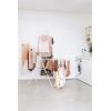 Brabantia HangOn Clothes Drying Rack with Garment Rail | 82ft (25m) | White | Large Indoor Clothes Airer Laundry Stand with 2 Fold-Out Wings & Hanger Hooks, Folds Flat | Fits 3 Full Loads(Fresh White)
