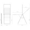 Brabantia HangOn Clothes Drying Rack with Garment Rail | 82ft (25m) | White | Large Indoor Clothes Airer Laundry Stand with 2 Fold-Out Wings & Hanger Hooks, Folds Flat | Fits 3 Full Loads(Fresh White)
