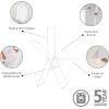 Brabantia HangOn Clothes Drying Rack with Garment Rail | 82ft (25m) | White | Large Indoor Clothes Airer Laundry Stand with 2 Fold-Out Wings & Hanger Hooks, Folds Flat | Fits 3 Full Loads(Fresh White)