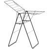 Brabantia HangOn Compact Clothes Drying Rack | 49ft (15m) | Matt Black | Small Indoor Clothes Airer Laundry Stand with 2 Fold-Out Wings & Hanger Hooks, Folds Flat, Ideal for Condos | Fits Full Load(02) matte black 15M)