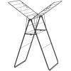 Brabantia HangOn Compact Clothes Drying Rack | 49ft (15m) | Matt Black | Small Indoor Clothes Airer Laundry Stand with 2 Fold-Out Wings & Hanger Hooks, Folds Flat, Ideal for Condos | Fits Full Load(02) matte black 15M)