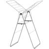 Brabantia HangOn Compact Clothes Drying Rack | 49ft (15m) | White | Small Indoor Clothes Airer Laundry Stand with 2 Fold-Out Wings & Hanger Hooks, Folds Flat, Ideal for Condos | Fits Full Load(Metallic Gray)