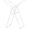 Brabantia HangOn Compact Clothes Drying Rack | 49ft (15m) | White | Small Indoor Clothes Airer Laundry Stand with 2 Fold-Out Wings & Hanger Hooks, Folds Flat, Ideal for Condos | Fits Full Load(Fresh White)