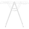 Brabantia HangOn Compact Clothes Drying Rack | 49ft (15m) | White | Small Indoor Clothes Airer Laundry Stand with 2 Fold-Out Wings & Hanger Hooks, Folds Flat, Ideal for Condos | Fits Full Load(Fresh White)