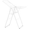 Brabantia HangOn Compact Clothes Drying Rack | 49ft (15m) | White | Small Indoor Clothes Airer Laundry Stand with 2 Fold-Out Wings & Hanger Hooks, Folds Flat, Ideal for Condos | Fits Full Load(Fresh White)