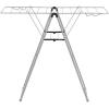 Brabantia HangOn Compact Clothes Drying Rack | 49ft (15m) | White | Small Indoor Clothes Airer Laundry Stand with 2 Fold-Out Wings & Hanger Hooks, Folds Flat, Ideal for Condos | Fits Full Load(Metallic Gray)