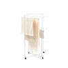 Brabantia HangOn Tower Clothes Drying Rack with Wheels | 76ft (23m) | White | Tall 3-Tier Indoor Clothes Airer with Adjustable Shelves for Towels, Folds Flat to Save Space | Fits 2+ Full Loads(White)