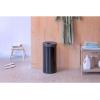 Brabantia Laundry Basket with Lid | 16 Gal Washing Hamper with Removable Cotton Bag & Quick-Drop Opening | Space-Saving Laundry Hamper | Matt Black(Matt Black)