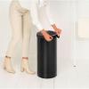 Brabantia Laundry Basket with Lid | 16 Gal Washing Hamper with Removable Cotton Bag & Quick-Drop Opening | Space-Saving Laundry Hamper | Matt Black(Matt Black)