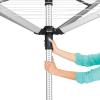 Brabantia Lift-O-Matic Outdoor 4 Arm Clothesline (164 ft/Ø 1.8″) Height Adjustable, Folding Clothes Drying Rack + Ground Spike & Cover (Gray)(Gray)