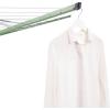 Brabantia Lift-O-Matic Outdoor 4 Arm Clothesline (164 ft/Ø 1.8″) Height Adjustable, Folding Clothes Drying Rack + Ground Spike & Cover (Gray)(Leaf Green)