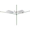 Brabantia Lift-O-Matic Outdoor 4 Arm Clothesline (164 ft/Ø 1.8″) Height Adjustable, Folding Clothes Drying Rack + Ground Spike & Cover (Gray)(Leaf Green)