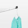 Brabantia Lift-O-Matic Outdoor 4 Arm Clothesline (164 ft/Ø 1.8″) Height Adjustable, Folding Clothes Drying Rack + Ground Spike & Cover (Gray)(Metallic Grey)