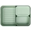 Brabantia Make & Take Bento Lunch Box (Dark Gray) 2 Compartments & Lidded Pot, Lift-Out Tray Divider, BPA-Free, Airtight Snap Locks, Microwave & Freezer Safe, Travel Meal Prep Container(Jade Green)