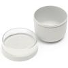 Brabantia Make & Take Breakfast Bowl with Removable Clear Compartment for Toppings (Jade Green) 100% Leakproof, Microwave & Freezer Safe, Oats, Fruit, Cereal Container (17 fl oz)(Light Gray)