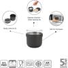 Brabantia Make & Take Breakfast Bowl with Removable Clear Compartment for Toppings (Jade Green) 100% Leakproof, Microwave & Freezer Safe, Oats, Fruit, Cereal Container (17 fl oz)(Dark Gray)
