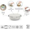 Brabantia Make & Take Lunch Bowl (Dark Gray) 100% Leakproof, Convenient Flat Design, Microwave & Freezer Safe, Pasta, Noodles, Meal Prep Container(Light Grey)