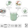 Brabantia Make & Take Soup Mug with Handle & Removable Clear Compartment for Toppings (Light Gray) 100% Leakproof, Microwave & Freezer Safe, Meal Prep Container (20 fl oz)(Jade Green)