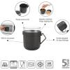 Brabantia Make & Take Soup Mug with Handle & Removable Clear Compartment for Toppings (Light Gray) 100% Leakproof, Microwave & Freezer Safe, Meal Prep Container (20 fl oz)(Dark Gray)