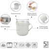 Brabantia Make & Take Soup Mug with Handle & Removable Clear Compartment for Toppings (Light Gray) 100% Leakproof, Microwave & Freezer Safe, Meal Prep Container (20 fl oz)(Light Gray)