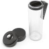 Brabantia Make & Take Water Bottle with Fruit Sieve (Jade Green) 17 fl oz Travel Drinking Bottle with Handle/Belt Clip & Infuser, BPA-Free, Leakproof, Dishwasher Safe(Dark Gray)