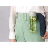 Brabantia Make & Take Water Bottle with Fruit Sieve (Jade Green) 17 fl oz Travel Drinking Bottle with Handle/Belt Clip & Infuser, BPA-Free, Leakproof, Dishwasher Safe(Light Gray)