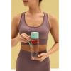 Brabantia Make & Take Water Bottle with Fruit Sieve (Jade Green) 17 fl oz Travel Drinking Bottle with Handle/Belt Clip & Infuser, BPA-Free, Leakproof, Dishwasher Safe(Jade Green)