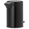 Brabantia New Icon Step Trash Can (0.8 Gal/Matt Black) Soft Closing Kitchen Garbage/Recycling Can with Removable Bucket(Matt Black)