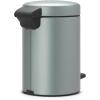 Brabantia New Icon Step Trash Can (0.8 Gal/Matt Black) Soft Closing Kitchen Garbage/Recycling Can with Removable Bucket(Metallic Mint)