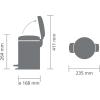Brabantia New Icon Step Trash Can (0.8 Gal/Matt Black) Soft Closing Kitchen Garbage/Recycling Can with Removable Bucket(Metallic Mint)