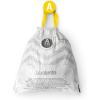Brabantia PerfectFit Trash Bags (Size O/8 Gal) Thick Plastic Trash Can Liners with Drawstring Handles (40 Bags)(White – Code A)