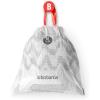 Brabantia PerfectFit Trash Bags (Size O/8 Gal) Thick Plastic Trash Can Liners with Drawstring Handles (40 Bags)(White – Code B)