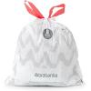 Brabantia PerfectFit Trash Bags (Size O/8 Gal) Thick Plastic Trash Can Liners with Drawstring Handles (40 Bags)(White – Code B)