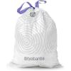Brabantia PerfectFit Trash Bags (Size O/8 Gal) Thick Plastic Trash Can Liners with Drawstring Handles (40 Bags)(White – Code D)