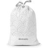 Brabantia PerfectFit Trash Bags (Size O/8 Gal) Thick Plastic Trash Can Liners with Drawstring Handles (40 Bags)(White – Code H)