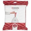 Brabantia PerfectFit Trash Bags (Size O/8 Gal) Thick Plastic Trash Can Liners with Drawstring Handles (40 Bags)(White – Code J)