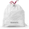 Brabantia PerfectFit Trash Bags (Size O/8 Gal) Thick Plastic Trash Can Liners with Drawstring Handles (40 Bags)(White – Code J)