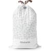 Brabantia PerfectFit Trash Bags (Size O/8 Gal) Thick Plastic Trash Can Liners with Drawstring Handles (40 Bags)(White – Code L)