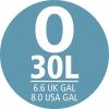 Brabantia PerfectFit Trash Bags (Size O/8 Gal) Thick Plastic Trash Can Liners with Drawstring Handles (40 Bags)(White – Code O)