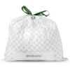 Brabantia PerfectFit Trash Bags (Size O/8 Gal) Thick Plastic Trash Can Liners with Drawstring Handles (40 Bags)(White – Code R)