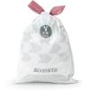 Brabantia PerfectFit Trash Bags (Size O/8 Gal) Thick Plastic Trash Can Liners with Drawstring Handles (40 Bags)(White – Code V)