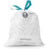 Brabantia PerfectFit Trash Bags (Size O/8 Gal) Thick Plastic Trash Can Liners with Drawstring Handles (40 Bags)(White – Code W)